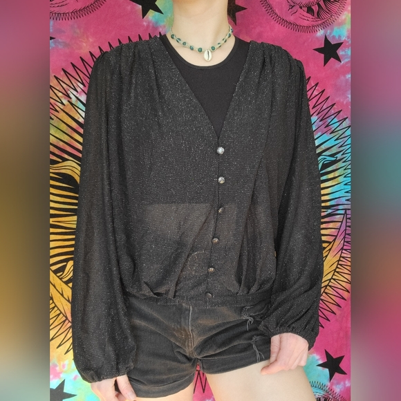 Sparkly Transparent Blouse - Picture 2 of 7